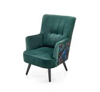 Кресло Halmar PAGONI (темно-зеленый/черный)