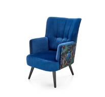 Кресло Halmar PAGONI (темно-синий/черный)