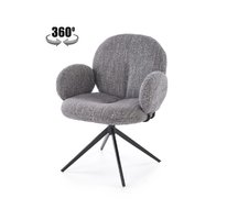 Стул кухонный Halmar K568 поворотный (серый/черный)
