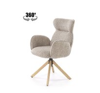 Стул кухонный Halmar K585 поворотный (темно-бежевый/дуб натуральный)