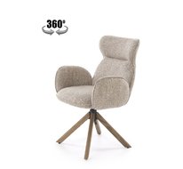 Стул кухонный Halmar K585 поворотный (темно-бежевый/орех светлый)
