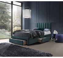 Кровать HALMAR GRACE Velvet (темно-зеленый) 120/200