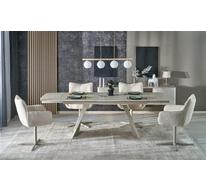 Стол обеденный HALMAR ARMANI 165 раскладной (травертин/кашемир)
