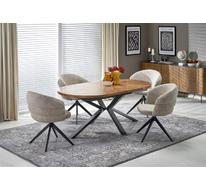 Стол обеденный HALMAR JASON 180 раскладной (орех/черный)