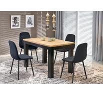 Стол обеденный HALMAR GIZMO 120 раскладной (дуб артизан/черный)