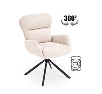 Стул HALMAR K593 (светло-бежевый/черный), поворотный