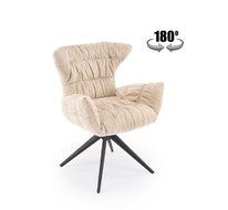 Стул HALMAR K595 (бежевый/черный), поворотный
