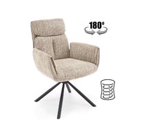 Стул HALMAR K596 (бежевый/черный), поворотный