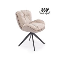 Стул HALMAR K599 (бежевый/черный), поворотный