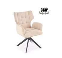 Стул HALMAR K601 (бежевый/черный), поворотный