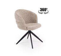 Стул HALMAR K604 (бежевый/черный), поворотный