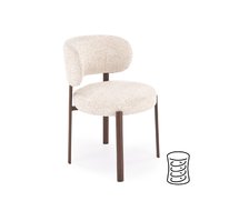 Стул HALMAR K605 (светло-бежевый/орех)