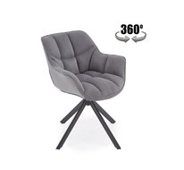 Стул HALMAR K610 (серый/черный), поворотный