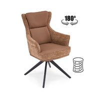 Стул HALMAR K611 (коричневый/черный), поворотный