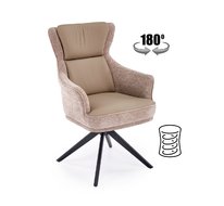 Стул HALMAR K611 (темно-бежевый/черный), поворотный