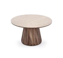 Стол журнальный HALMAR DIAVOLA (травертин/орех) 80/47