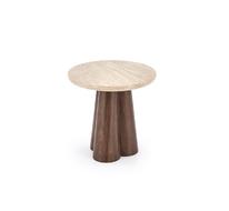 Стол журнальный HALMAR FRIDA S (травертин/орех) 50/50