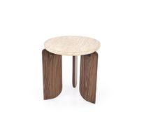 Стол журнальный HALMAR MAMBO S (травертин/орех) 50/51