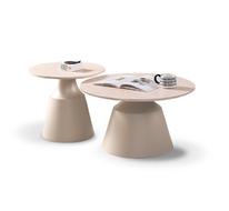 Комплект HALMAR ZURICH (2 стола журнальных) (травертин/кашемир)