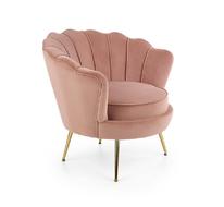 Кресло Halmar AMORINITO (светло-розовый/золотой)