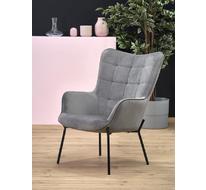 Кресло Halmar CASTEL (серый/черный)