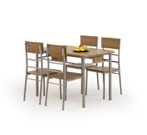 Комплект столовой мебели Halmar NATANIEL (стол + 4 стула) орех
