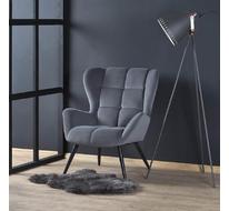 Кресло Halmar TYRION (серый/черный)