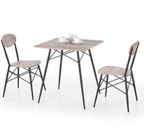 Комплект столовой мебели Halmar KABIR (стол + 2 стула) дуб сан ремо