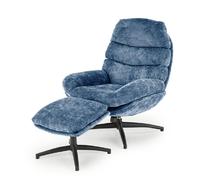 Кресло HALMAR DARIO синий/черный