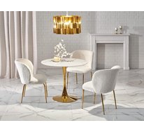 Стол обеденный Halmar CASEMIRO (белый мрамор/золотой)